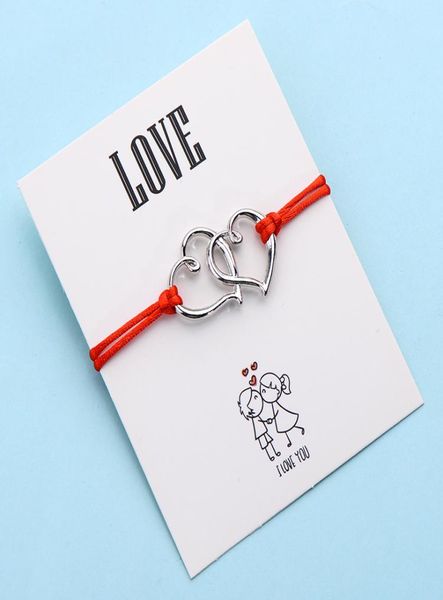 20pcslots love double heart charm bracelets for women men diy lucky red thread couple bracelet birthday gift7418763, Golden;silver
20pcslots love double heart charm bracelets for women men diy lucky red thread couple bracelet birthday gift7418763, Golden;silver