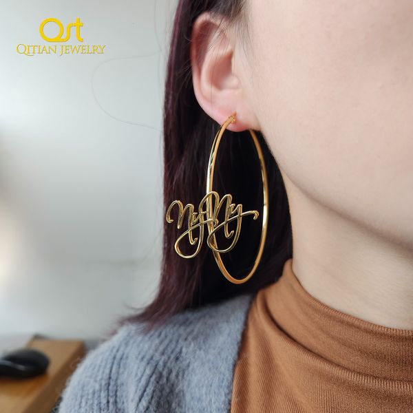 hoop huggie qitian custom name earrings personalised exaggerated earring statement handmade customized hiphop jewelry for her 230824, Golden;silver
hoop huggie qitian custom name earrings personalised exaggerated earring statement handmade customized hiphop jewelry for her 230824, Golden;silver
