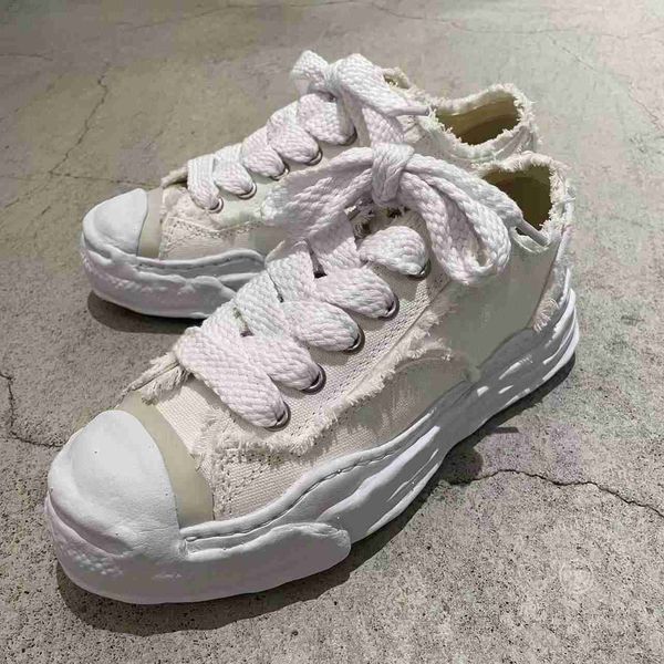 maison mihara yasuhiro mmy shoes dissolve shoes men casual canvas shoes women's sneakers vintage lace-up white solid men's sneaker, Black 
maison mihara yasuhiro mmy shoes dissolve shoes men casual canvas shoes women's sneakers vintage lace-up white solid men's sneaker, Black