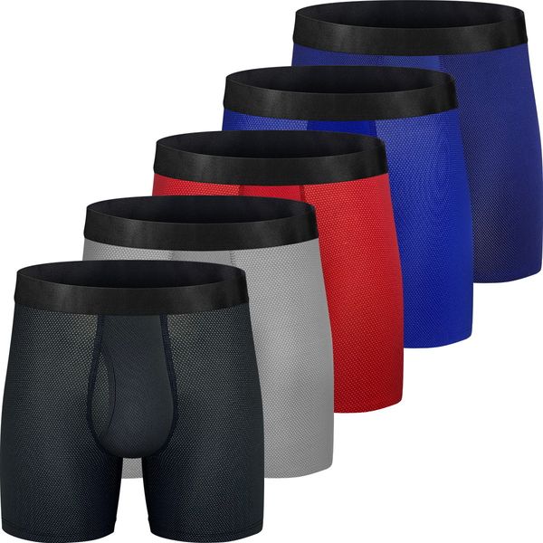 underpants 5 pack mens boxer briefs mesh knit fast dry sport polyester no rideup 6underwear with fly for men y230824, Black;white
underpants 5 pack mens boxer briefs mesh knit fast dry sport polyester no rideup 6underwear with fly for men y230824, Black;white