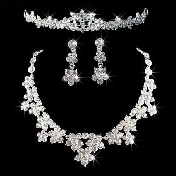 romantic crystal three pieces jewelry sets flowers bridal jewelry set bride necklace earring crown tiaras wedding party accessories zz, White
romantic crystal three pieces jewelry sets flowers bridal jewelry set bride necklace earring crown tiaras wedding party accessories zz, White