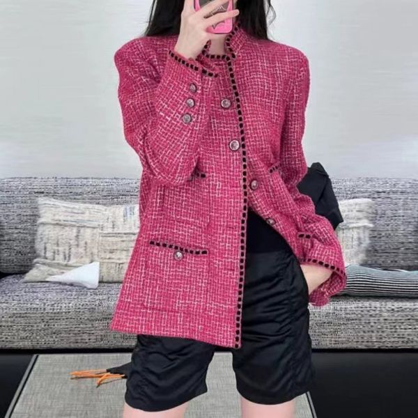 womens wool blends small fragrance stand collar tweed red coat women autumn winter highquality loose fashion korea longsleeved ladies jacket, Black
womens wool blends small fragrance stand collar tweed red coat women autumn winter highquality loose fashion korea longsleeved ladies jacket, Black