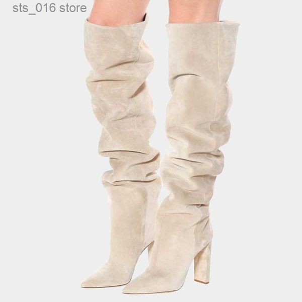 boots new brand women boots fashion high heels faux suede over the knee high slouchy long boots winter female thigh high boots shoes t230824, Black
boots new brand women boots fashion high heels faux suede over the knee high slouchy long boots winter female thigh high boots shoes t230824, Black