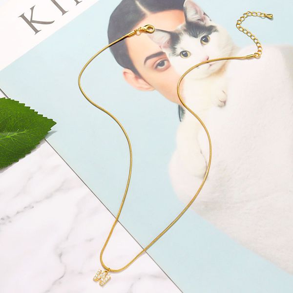 inlaid zircon letter initial pendant necklace for women gold chain cute charms collier alphabet necklaces jewelry friends gift, Silver
inlaid zircon letter initial pendant necklace for women gold chain cute charms collier alphabet necklaces jewelry friends gift, Silver