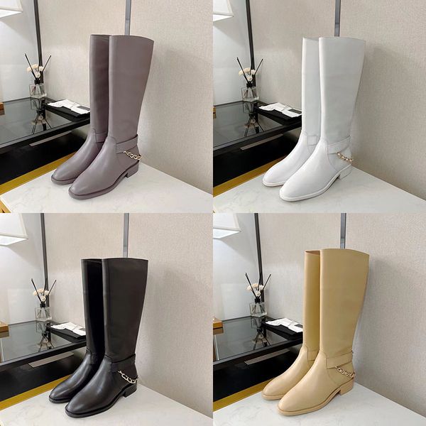 2023 designer luxury pure color thigh-high boots womens genuine leather side chain outdoor party breathable boot ladys fashion low-heeled co, Black
2023 designer luxury pure color thigh-high boots womens genuine leather side chain outdoor party breathable boot ladys fashion low-heeled co, Black