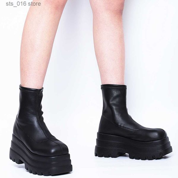 boots bonjomarisa women platform chelsea ankle boots motorcycle fashion punk gothic design shoes for women zipper chunky heeled boot t230824, Black
boots bonjomarisa women platform chelsea ankle boots motorcycle fashion punk gothic design shoes for women zipper chunky heeled boot t230824, Black