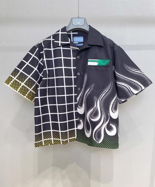 falection mens 21ss p milano black flame printed nylon buttons up shirt6600710, White;black
falection mens 21ss p milano black flame printed nylon buttons up shirt6600710, White;black