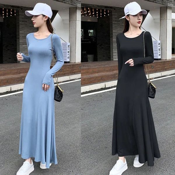 basic casual dresses lucyever spring autumn long sleeve dres korean style slim fit oneck maxi dress ladies solid bodycon 230824, Black;gray
basic casual dresses lucyever spring autumn long sleeve dres korean style slim fit oneck maxi dress ladies solid bodycon 230824, Black;gray