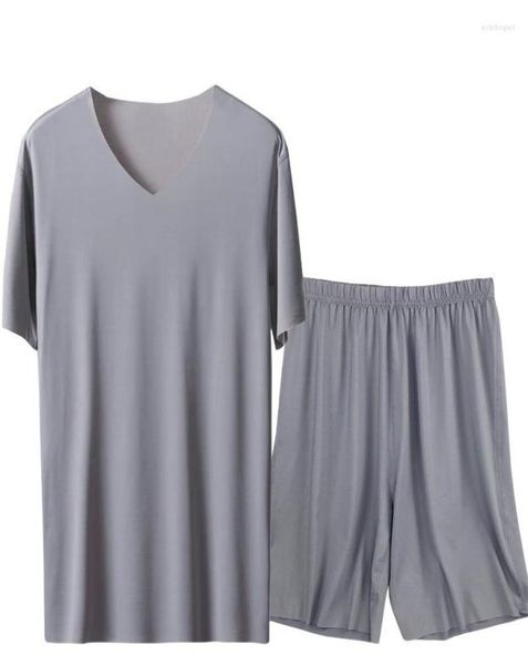 men039s sleepwear ice silk men solid pajamas set short sleeve summer homewear plus size 3xl 4xl male pijama pyjamas suit loose 1669025, Black;brown
men039s sleepwear ice silk men solid pajamas set short sleeve summer homewear plus size 3xl 4xl male pijama pyjamas suit loose 1669025, Black;brown