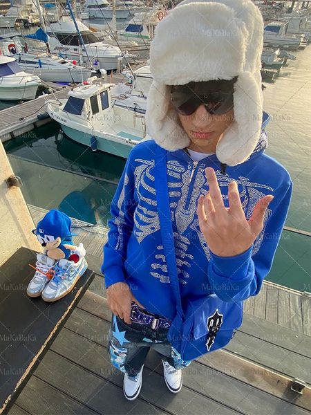 men's hoodies sweatshirts big promotion y2k europe and america autumn and winter loose coat men's skull diamond print long sleeve, Black
men's hoodies sweatshirts big promotion y2k europe and america autumn and winter loose coat men's skull diamond print long sleeve, Black