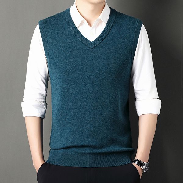 men's sweaters men's 100% wool warm vest autumn winter casual v-neck sleeveless sweater pullover male pure wool knit waistcoat 230, White;black
men's sweaters men's 100% wool warm vest autumn winter casual v-neck sleeveless sweater pullover male pure wool knit waistcoat 230, White;black