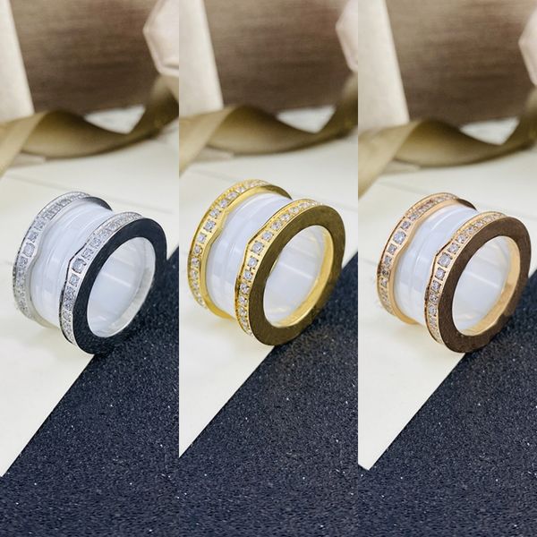 luxury brand crystal rings designer ceramic ring white black jewelry silver gold never fade band rings jewelry classic premium accessories w, Golden;silver
luxury brand crystal rings designer ceramic ring white black jewelry silver gold never fade band rings jewelry classic premium accessories w, Golden;silver