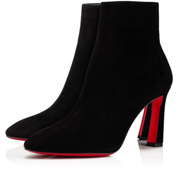 winter brand luxury ankle boots women black calf leather pointed toe famous booties lady high heel party dress redsole boot eu35-43
winter brand luxury ankle boots women black calf leather pointed toe famous booties lady high heel party dress redsole boot eu35-43