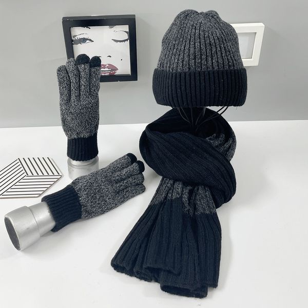 scarves winter wool and velvet warm hat suit european american knitted hats scarves gloves men s 3 piece set 230824, Blue;gray
scarves winter wool and velvet warm hat suit european american knitted hats scarves gloves men s 3 piece set 230824, Blue;gray