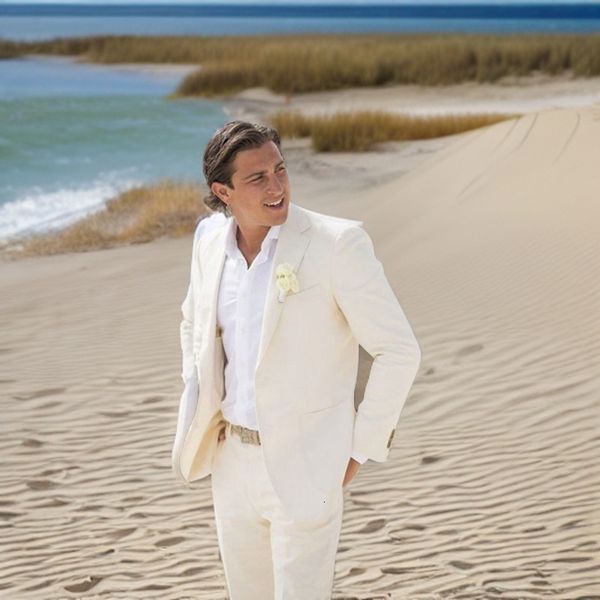 men's suits blazers linen wedding tuxedo for men slim fit beach 2 piece groom's prom attire male fashion jacket with pants 2023 in, White;black
men's suits blazers linen wedding tuxedo for men slim fit beach 2 piece groom's prom attire male fashion jacket with pants 2023 in, White;black