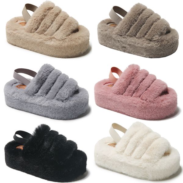 2023 home plush flat platform cotton slippers women white black khaki beige elastic band casual
2023 home plush flat platform cotton slippers women white black khaki beige elastic band casual