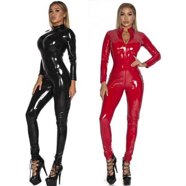 set aiiou lingerie wetlook faux leather catsuit pvc latex bodysuit zipper open crotch jumpsuit female slim erotic costumes 230825, Red;black
set aiiou lingerie wetlook faux leather catsuit pvc latex bodysuit zipper open crotch jumpsuit female slim erotic costumes 230825, Red;black