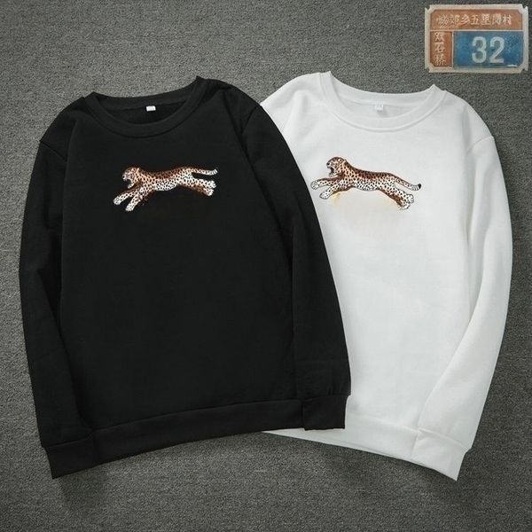 men's sweatshirts o-neck leopard tiger head letter thickened casual breathable comfortable stretch cotton slim fit style male round nec, Black
men's sweatshirts o-neck leopard tiger head letter thickened casual breathable comfortable stretch cotton slim fit style male round nec, Black