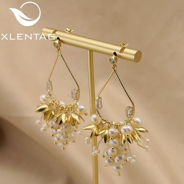 knot xlentag natural freshwater pearl golden grape strings shining drop earrings fashion trends women's fine jewelry bridesmaid gifts, Silver
knot xlentag natural freshwater pearl golden grape strings shining drop earrings fashion trends women's fine jewelry bridesmaid gifts, Silver