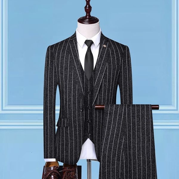men's suits blazers jacketvestpants groom male wedding prom stripe suit slim tuxedo men formal business work wear 3pcs set 230824, White;black
men's suits blazers jacketvestpants groom male wedding prom stripe suit slim tuxedo men formal business work wear 3pcs set 230824, White;black