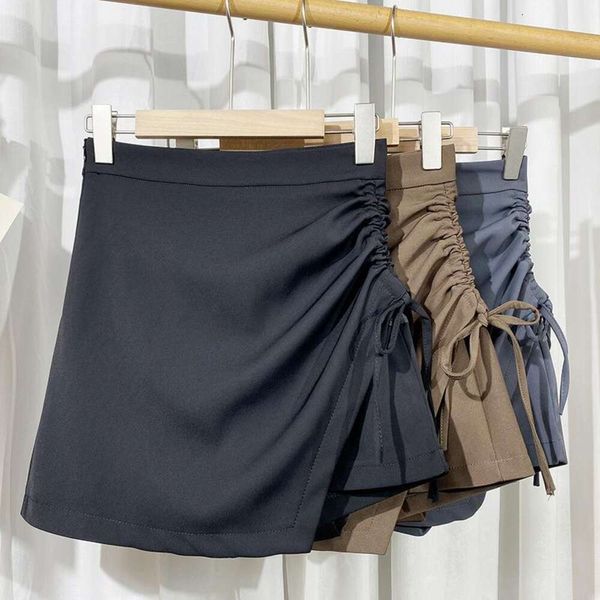 drawstring pleated pants skirt korean fashion womens khaki short high waist slimming, Black
drawstring pleated pants skirt korean fashion womens khaki short high waist slimming, Black