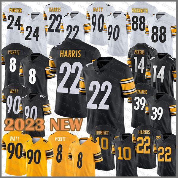 22 najee harris football jersey pittsburghs steelers 8 kenny pickett t.j. watt george pickens minkah fitzpatrick pat freiermuthjoey porter j, Black;red
22 najee harris football jersey pittsburghs steelers 8 kenny pickett t.j. watt george pickens minkah fitzpatrick pat freiermuthjoey porter j, Black;red