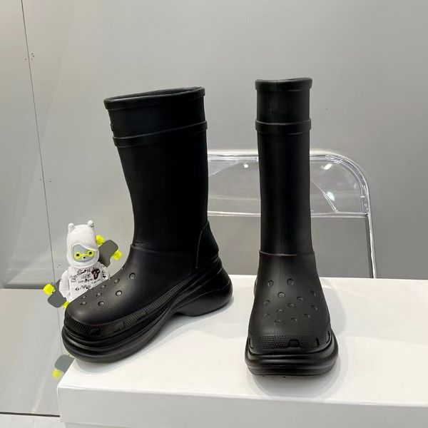 designer boots rain boots fashion luxury new paris show thick sole round head sleeve high boots candy color tide waterproof and anti skid sl, Black
designer boots rain boots fashion luxury new paris show thick sole round head sleeve high boots candy color tide waterproof and anti skid sl, Black