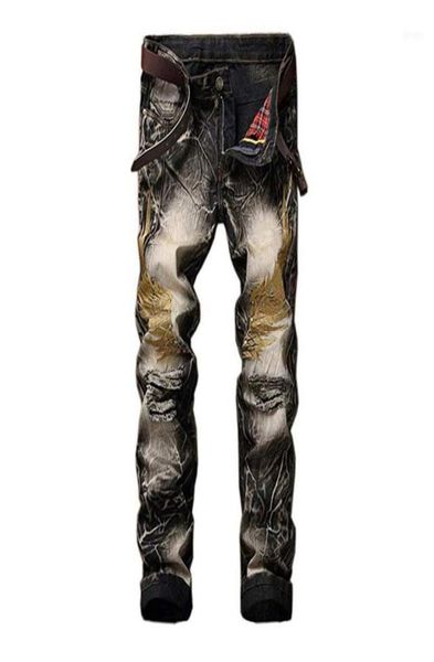 men039s jeans hemiks 3d embroidery wing ripped slim fit tapered leg pants motorcycle style fashion biker straight skinny trouse8311425, Blue
men039s jeans hemiks 3d embroidery wing ripped slim fit tapered leg pants motorcycle style fashion biker straight skinny trouse8311425, Blue