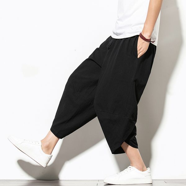 men's pants summer cotton harem men casual hip hop trousers cross bloomers calflength joggers streetwear 230824, Black
men's pants summer cotton harem men casual hip hop trousers cross bloomers calflength joggers streetwear 230824, Black