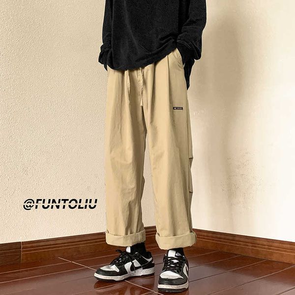 spring and autumn japanese khaki work suit pants for men's summer high grade loose wide leg straight leg casual pants for men's, Black
spring and autumn japanese khaki work suit pants for men's summer high grade loose wide leg straight leg casual pants for men's, Black