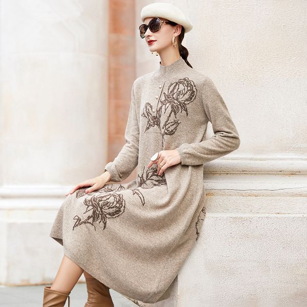 basic casual dresses zuoman sweater knitting dres oneck long sleeve print fashion autumn winter dress plus size vestidos femme 230824, Black;gray
basic casual dresses zuoman sweater knitting dres oneck long sleeve print fashion autumn winter dress plus size vestidos femme 230824, Black;gray