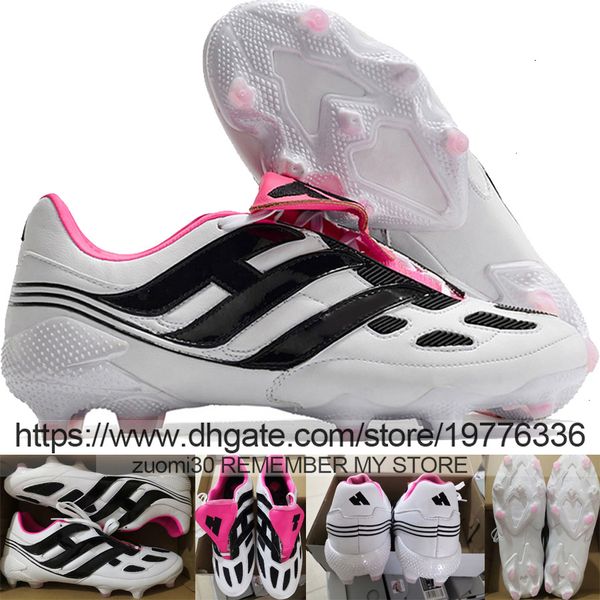 send with bag quality football boots predator precision fg classic retro soccer cleats for mens trainers comfortable soft leather football s, Black
send with bag quality football boots predator precision fg classic retro soccer cleats for mens trainers comfortable soft leather football s, Black