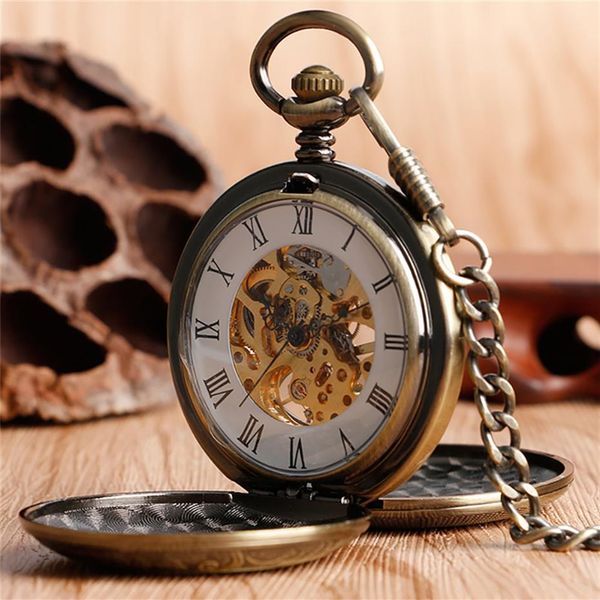 luxury silver bronze golden pocket watch vintage skeleton hand winding mechanical watches double hunter case fob pendant chain241j, Slivery;golden
luxury silver bronze golden pocket watch vintage skeleton hand winding mechanical watches double hunter case fob pendant chain241j, Slivery;golden