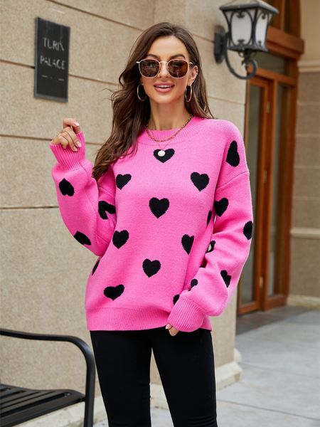 womens sweaters sweater autumn winter in valentines day love pullover knitwear loose korean fashion women 230824, White;black
womens sweaters sweater autumn winter in valentines day love pullover knitwear loose korean fashion women 230824, White;black