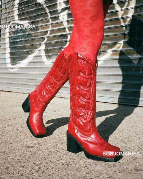 boots platform chunky western mid calf women's boots high heels embroidered square toe pull on fashion cowgirl cowboy boots female t230, Black
boots platform chunky western mid calf women's boots high heels embroidered square toe pull on fashion cowgirl cowboy boots female t230, Black