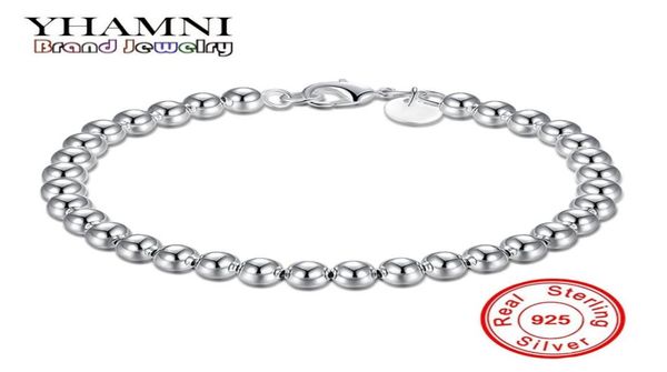 yhamni real 925 sterling silve 6mm chain bead bracelet fashion charm women jewelry wedding birthday gift h1148740472, Black
yhamni real 925 sterling silve 6mm chain bead bracelet fashion charm women jewelry wedding birthday gift h1148740472, Black