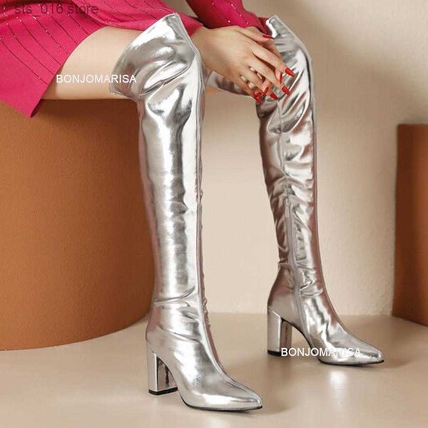 boots over the knee boots for women fashion block heel gold silver metallic fashion bling boots pointed toe winter autumn shoes t230824, Black
boots over the knee boots for women fashion block heel gold silver metallic fashion bling boots pointed toe winter autumn shoes t230824, Black