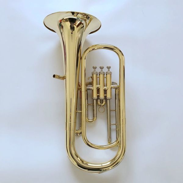 brass gold-plated professional baritone horn b-flat euphonium high-quality tone three-key tenor jazz instrument trumpet horn
brass gold-plated professional baritone horn b-flat euphonium high-quality tone three-key tenor jazz instrument trumpet horn