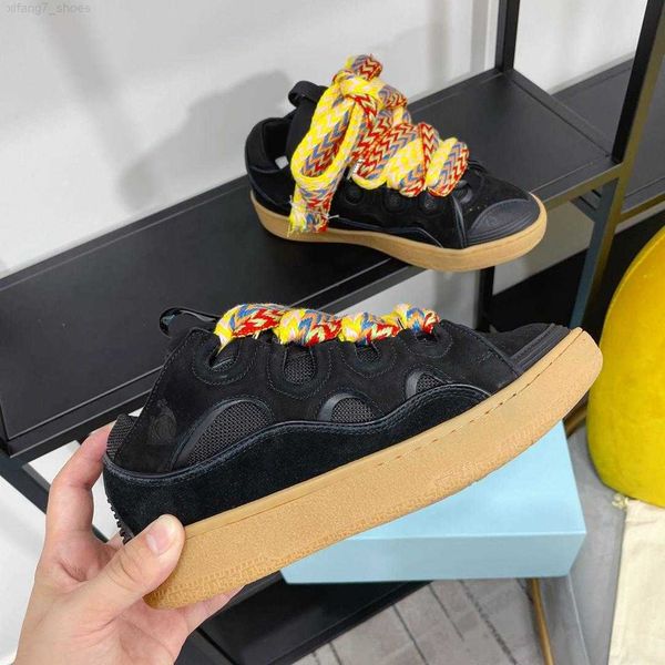 designer sneakers casual shoes leather curb sneakers fashion bread shoe lace up breathable trainers, Black
designer sneakers casual shoes leather curb sneakers fashion bread shoe lace up breathable trainers, Black