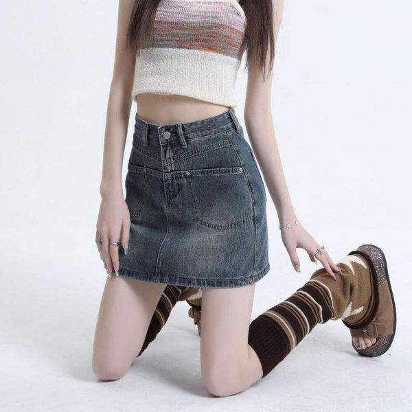 pocket design split denim skirt womens summer ins bag hip casual high waist a line half body retro, Black
pocket design split denim skirt womens summer ins bag hip casual high waist a line half body retro, Black