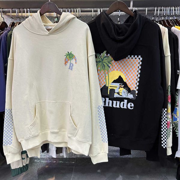 american fashion brand rhude coconut racing print 380g pure cotton terry casual loose hoodie sweater for men and women, Black
american fashion brand rhude coconut racing print 380g pure cotton terry casual loose hoodie sweater for men and women, Black