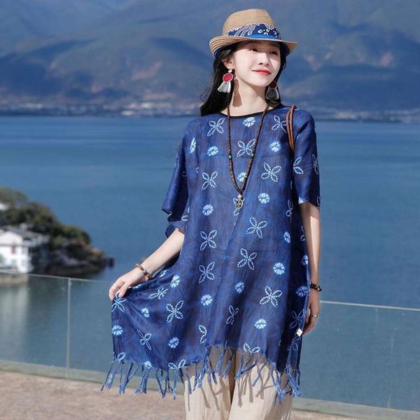 folk style cotton shawl neckerchiefs for women artistic blue dyed scarf multi functional warm sunblock pullover, Blue;gray
folk style cotton shawl neckerchiefs for women artistic blue dyed scarf multi functional warm sunblock pullover, Blue;gray