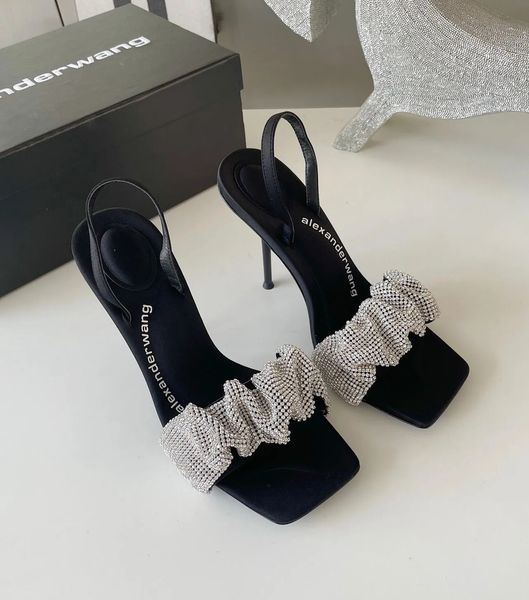 elegant a-wang women sandals shoes black pvc julie slip on high heels crystal strappy luxury party wedding lady nice footwear eu35-40
elegant a-wang women sandals shoes black pvc julie slip on high heels crystal strappy luxury party wedding lady nice footwear eu35-40