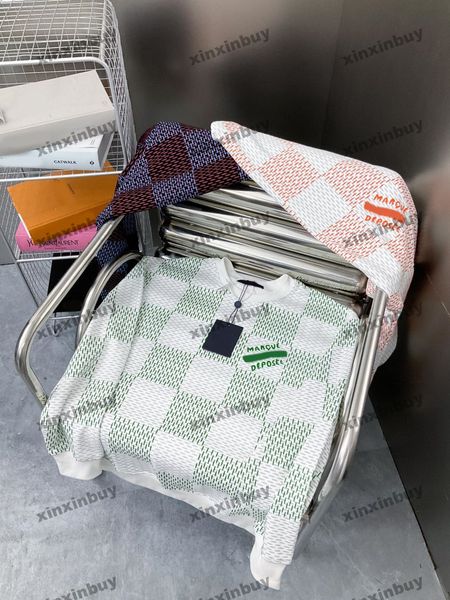 xinxinbuy men women designer sweatshirt paris checkerboard plaid pattern printing sweater green gray blue black white s-2xl, Black;brown
xinxinbuy men women designer sweatshirt paris checkerboard plaid pattern printing sweater green gray blue black white s-2xl, Black;brown