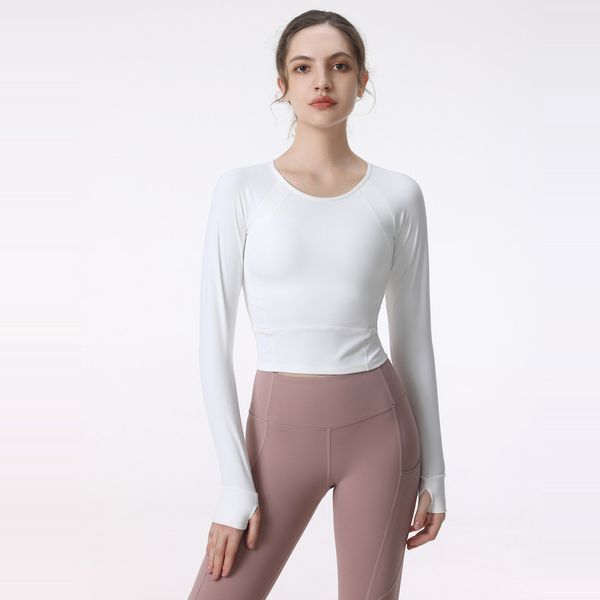 yoga t shirt lu long sleeved with chest pad women's running training quick dry gym clothes tight midriff-baring fitness suit
yoga t shirt lu long sleeved with chest pad women's running training quick dry gym clothes tight midriff-baring fitness suit