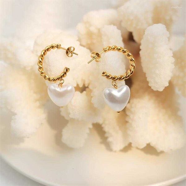 stud earrings woman's heart shape pearl pendant earring accessory 316 l stainless steel jewelry 18 k gold plated hypoallergenic, Golden;silver
stud earrings woman's heart shape pearl pendant earring accessory 316 l stainless steel jewelry 18 k gold plated hypoallergenic, Golden;silver