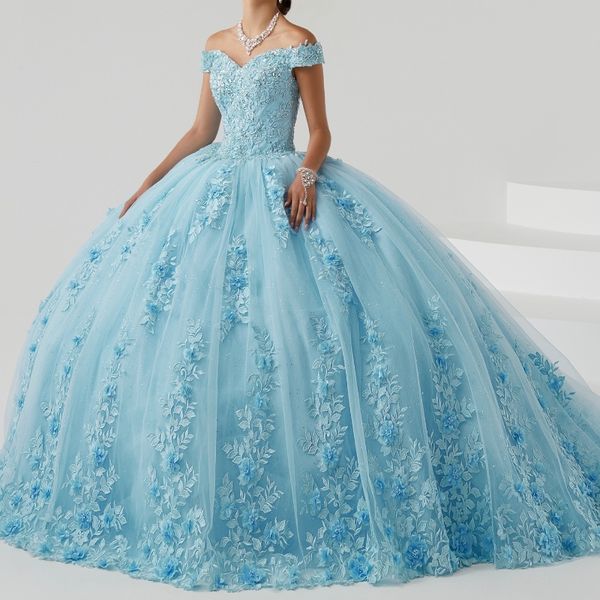luxury glittering sky blue quinceanera dresses off the shoulder beads applique 3dflower birthday party prom vestidos de 15 anos, Blue;red
luxury glittering sky blue quinceanera dresses off the shoulder beads applique 3dflower birthday party prom vestidos de 15 anos, Blue;red