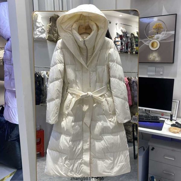 high end white duck down winter new hooded down jacket women's mid length fake two piece warm coat thickened, Black
high end white duck down winter new hooded down jacket women's mid length fake two piece warm coat thickened, Black