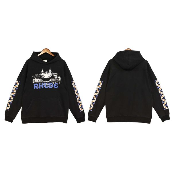 rhude castle print fall hooded sweater american street fashion loose casual water wash, Black
rhude castle print fall hooded sweater american street fashion loose casual water wash, Black