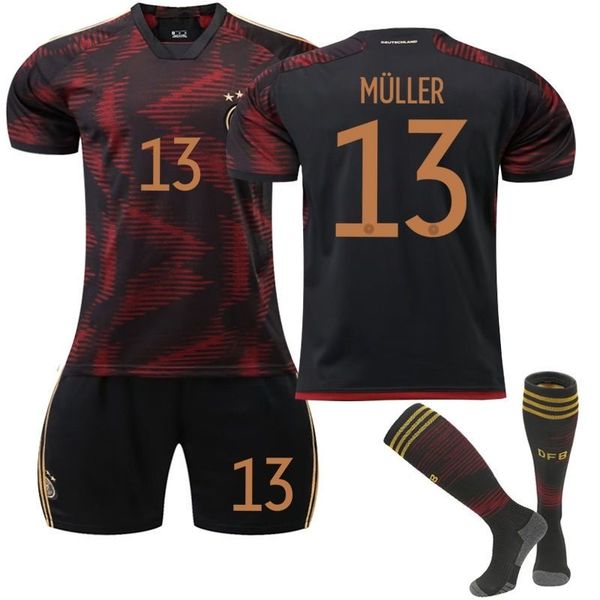 world cup germany away jersey no.13 muller no.19 sane jersey football jersey quick drying set, Black;yellow
world cup germany away jersey no.13 muller no.19 sane jersey football jersey quick drying set, Black;yellow